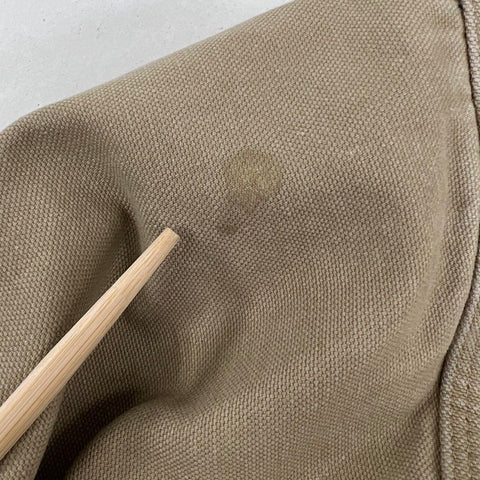 Carhartt Men's Tan Flannel Lined Canvas Shirt Jacket Workwear Size XL