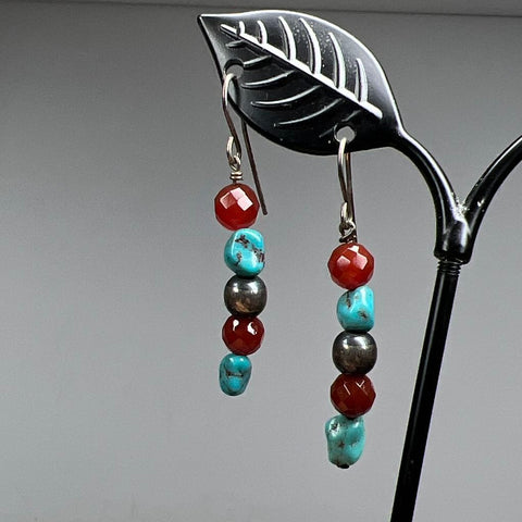925 Sterling Silver Dangle Earrings 15.2g 4 Pair