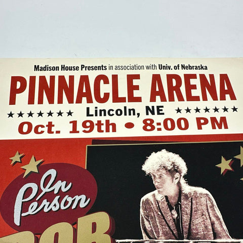 Bob Dylan Pinnacle Arena Poster 2019 Lincoln NE Limited Edition 39/150
