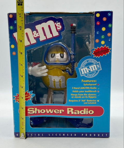 Vintage M&M's Yellow Scuba Shower Radio AM/FM RadioShack Exclusive NIB