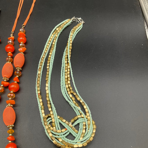 Daisy Fuentes Beaded Costume Fashion Jewelry Lot of 6 Necklaces & Earrings