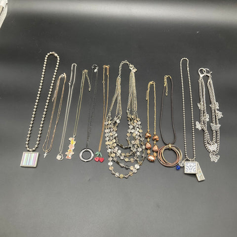 Modern Fashion Jewelry Lot of 11 Necklaces Bracelet Heart Cross Butterfly Charm