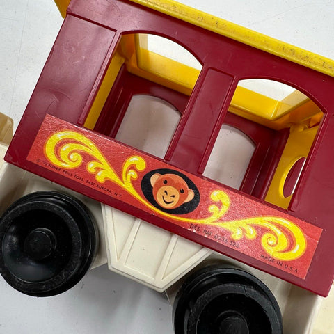 Vintage Fisher-Price #991 Circus Train & Truck Lot Plastic Toys 1970s