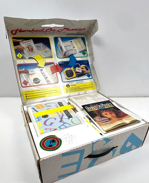 Vintage Hooked On Phonics Reading Power Set SRA Books Cassettes Poster Stickers