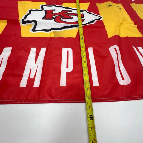 Kansas City Chiefs Super Bowl LVII Champions Flag Autographed WinCraft NFL