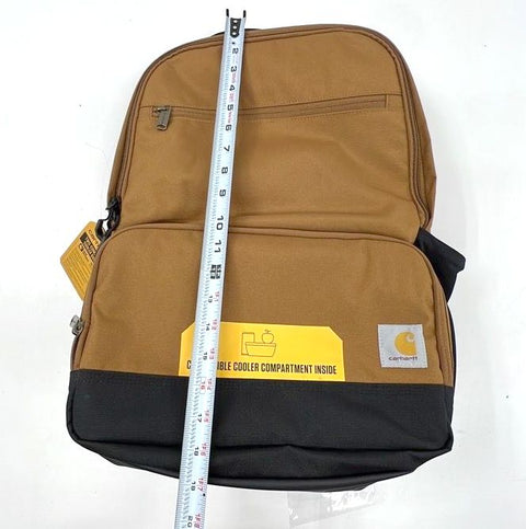 Carhartt Brown Two-Compartment Cooler Backpack 17" Laptop Bag NWT