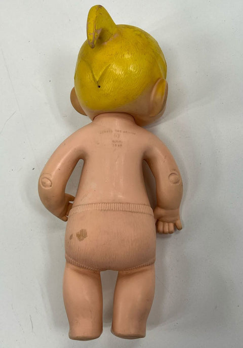 Vintage HKK Dennis The Menace Soft Plastic Squeezable Doll c1959 *No Clothing*