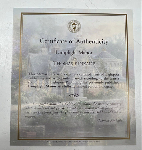 Thomas Kinkade Matted Collector's Print Lot 5 Works with COA Landscape 11x14