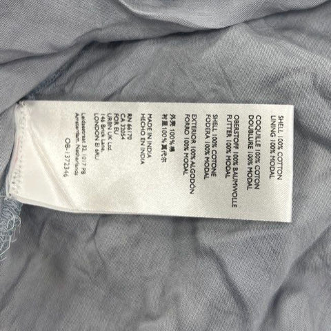 Anthropologie Blue Floral Modal Tiered Smocked Waist Maxi Dress Women's S