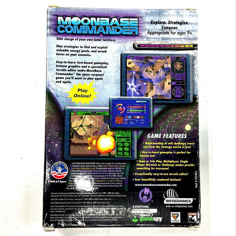 Moonbase Commander PC Game Windows 98/Me/2000/XP Infogrames Factory Sealed