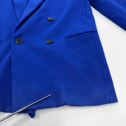 Maeve by Anthropologie Women's Cobalt Blue Double Breasted Blazer Jacket Size 0