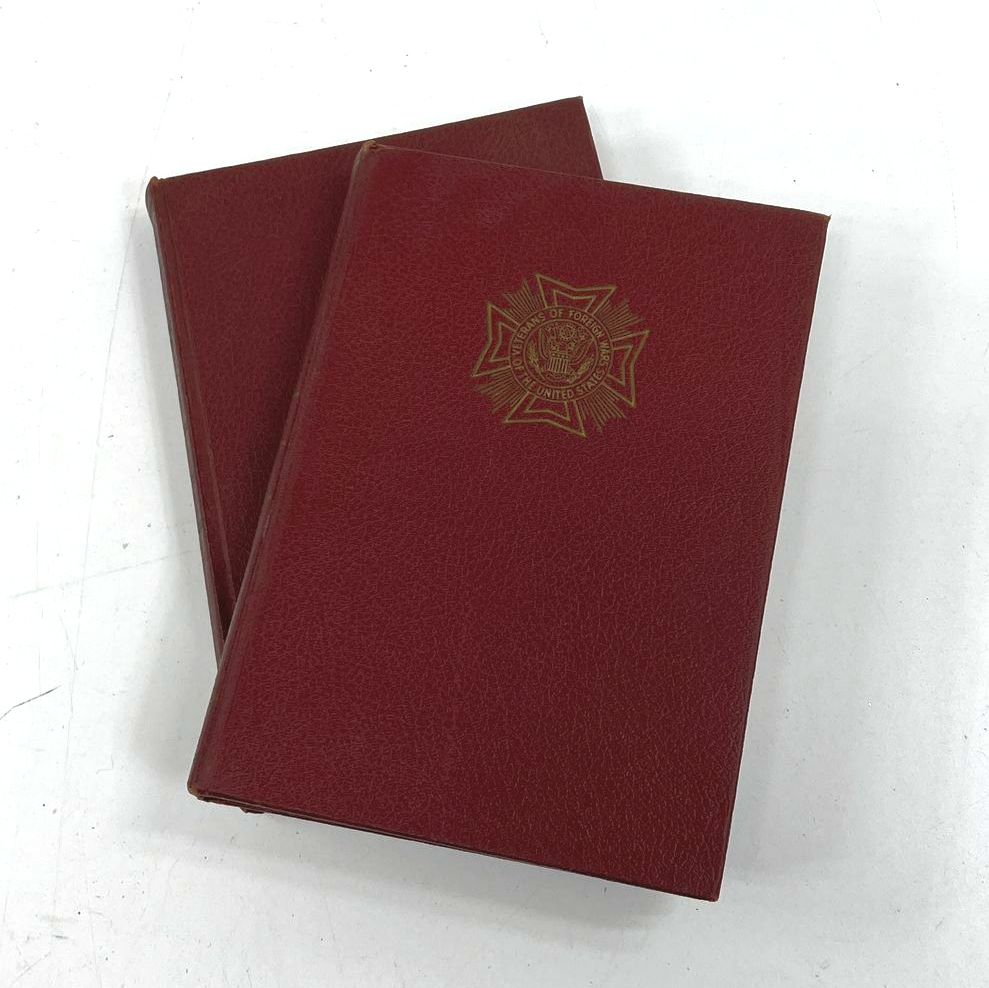 Vintage 1951 VFW Pictorial History of WWII 2 Vol Set Memorial Edition Book Lot