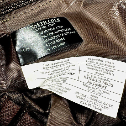 Kenneth Cole Reaction Brown Leather Messenger Laptop Briefcase Bag Adjustable