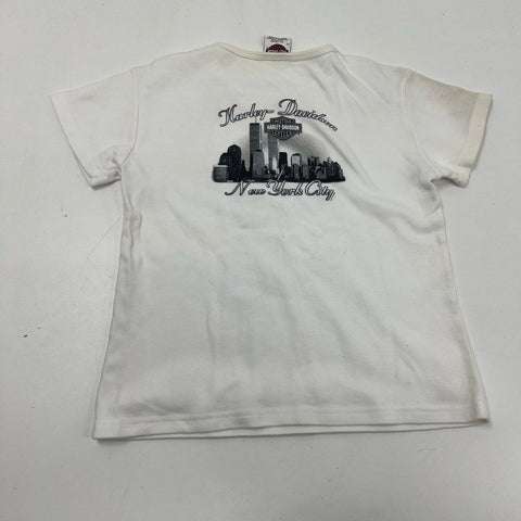 Vintage Y2K Harley-Davidson Lot of 2 NYC Twin Towers Baby Tee T-Shirts Sz XL