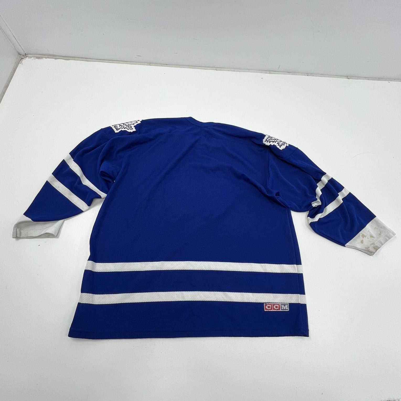 Vintage 80s CCM Toronto Maple Leafs NHL Hockey Jersey Assembled in Canada Sz XL