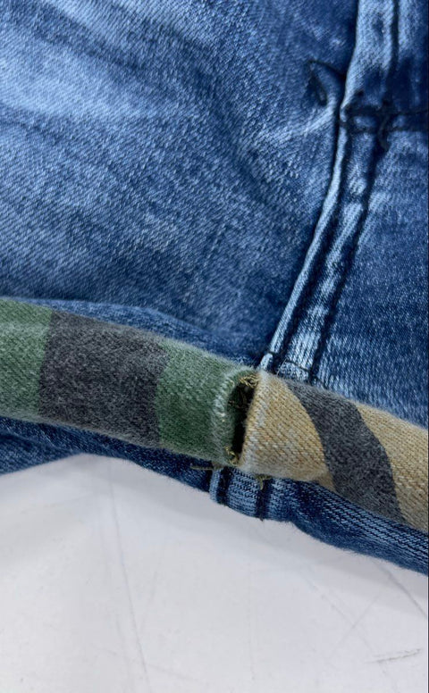 Rockstar Original Men's RSM 205 Blue Camo Flare Denim Distressed Jeans Size 38