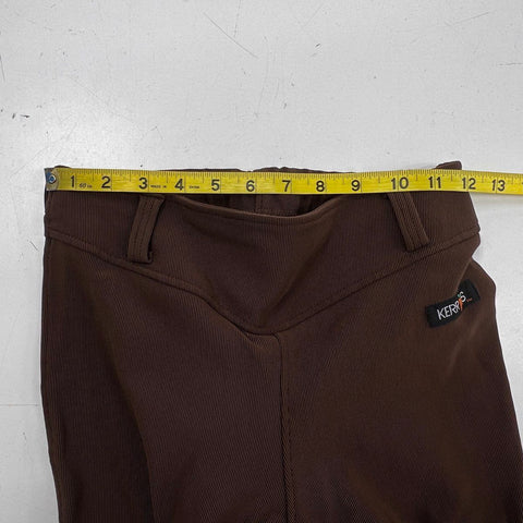 Lot of 2 Kerrits Women's Microcord Knee Patch Riding Breeches Tan Brown Sz M