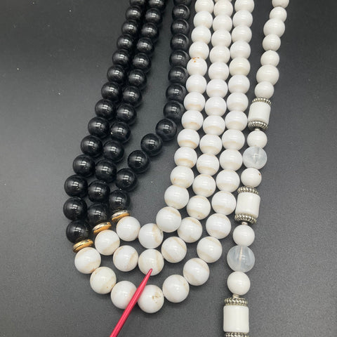 Vintage and Modern Costume Jewelry Necklace Lot of 8 Beaded Statement Strands