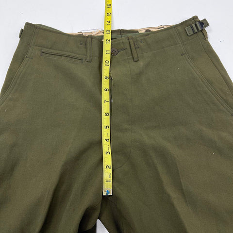 Vintage 1950s US Army M-1951 Wool Field Trousers OD Green Sz Small Short