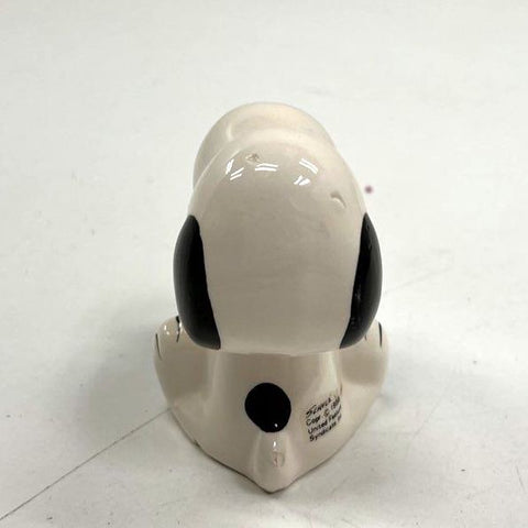 Vintage 1966 Peanuts Snoopy Ink Well Pen Holder Ceramic Figurine UFS