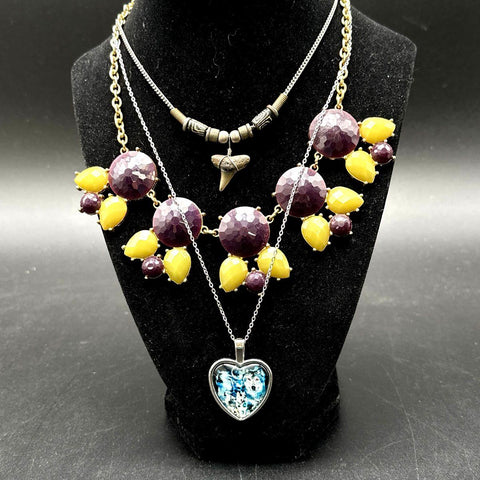 Fashion Jewelry Necklace Lot Bohemian & Statement Faux Pearl Pendants 10 Pieces