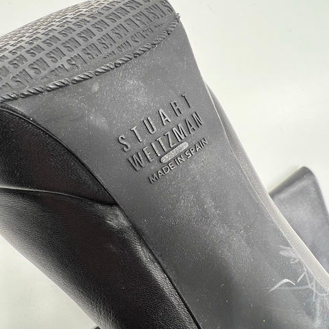 Stuart Weitzman Black Leather Platform Stiletto Knee High Boots Size 6.5