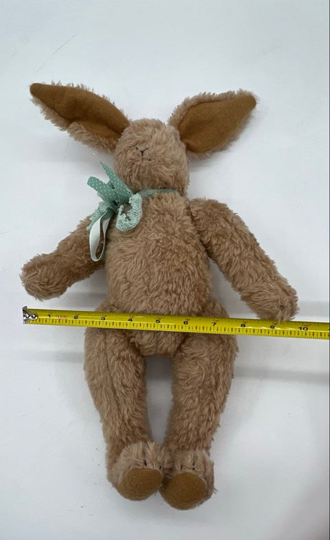 Vintage Patch Bears by Tradition Plush Rabbit Bunny 15 Inch Shaggy Tan Brown