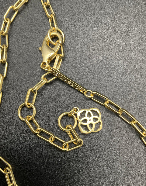 Kendra Scott Ella Blue Stone & Ansley Rose Quartz Heart Pendant Necklace Lot of