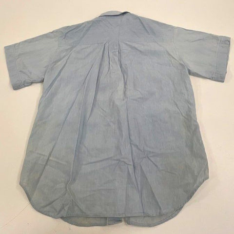 Vintage 90s The Shirt Inc Beaded Southwestern Aztec Chambray Shirt Sz M