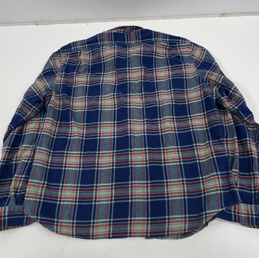 Lot 2 Vintage 90s Style Plaid Flannel Shirts J.Crew XL Oakton Fishing M