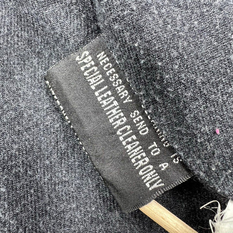 Vintage 90s Wilsons Leather Pelle Studio Trench Coat Jacket Black Sz XXL