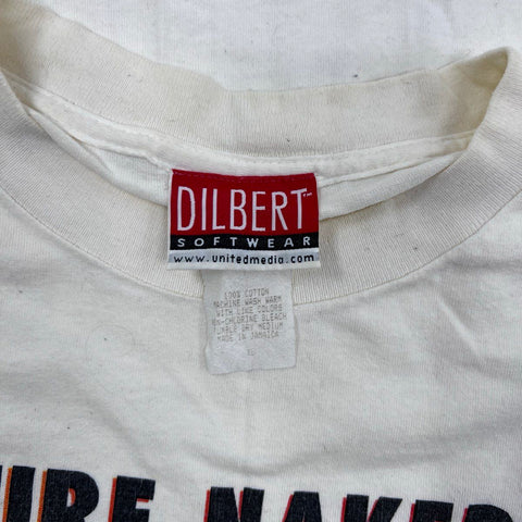 Vintage 90s Dilbert Surf Naked United Media Softwear Graphic T-Shirt Sz XL