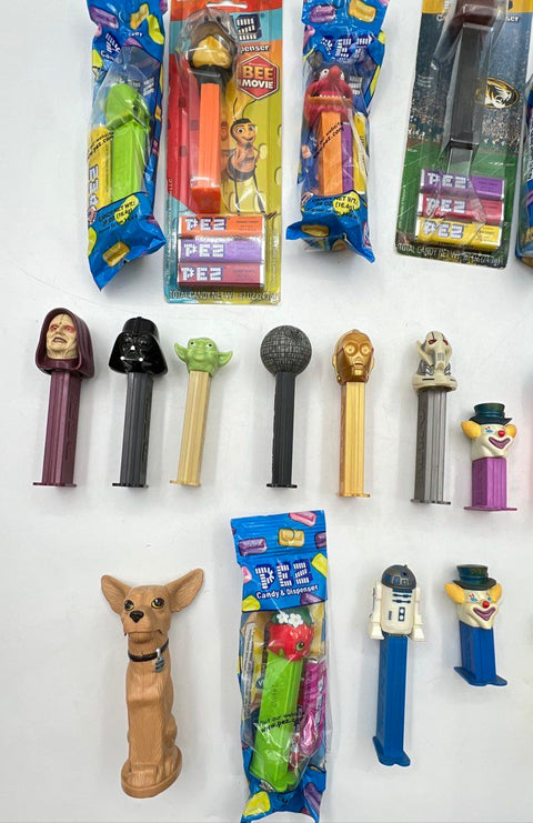 Pez Dispenser Lot 25 Pieces Star Wars Marvel KISS Bee Movie Mixed Collection