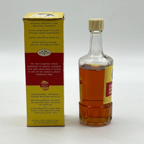 Vintage 50s Fitch Dandruff Remover Shampoo Bottle 5 fl oz with Original Box