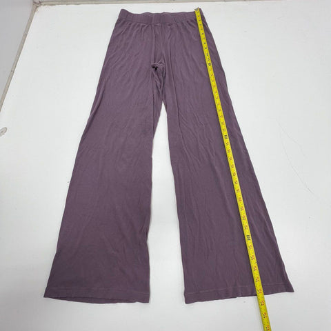 Skims Women's Plum Soft Lounge Ribbed Wide Leg Pants Size M