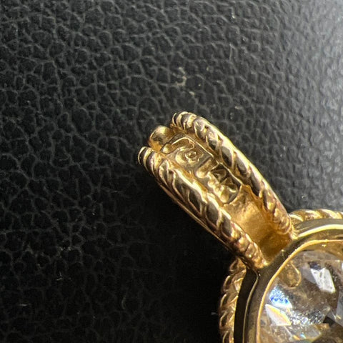 Michael Anthony 14K Yellow Gold Rhinestone Pendant 2g