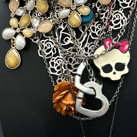 Monster High Tree of Life Skull Floral Fashion Necklace Jewelry Lot of 12