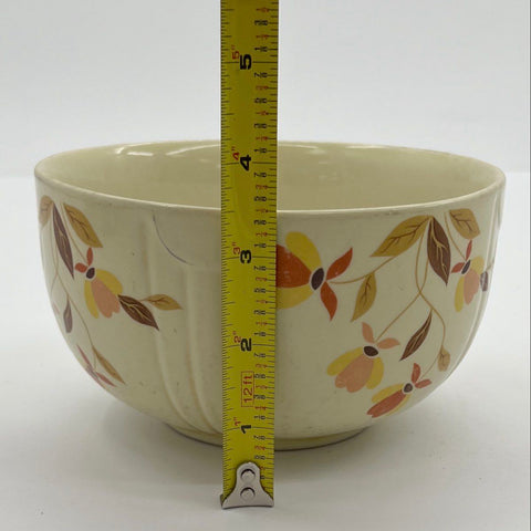Hall Superior Autumn Leaf Mixing Bowl Jewel Tea Co Kitchenware 6 Inch Vintage