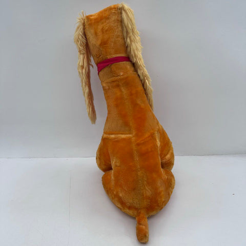 Vintage 1960s Dog Plushie Large Cocker Spaniel Style Faux Fur 26 Inch