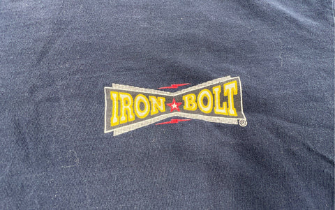 Vintage 90s Iron Bolt 100% Beef Bodybuilder Graphic T-Shirt Sz XL