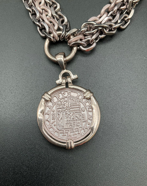 Alexa Rae Miranda Clara Silver Tone Necklace Lot of 3 Pavé Star Heart Coin