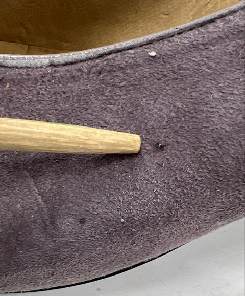 Vintage Saks Fifth Avenue Fantastic Mauve Suede Bow Pumps Italy Women's Size