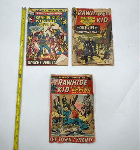 Marvel Comic Lot 1960s 1970s Western Rawhide Kid 3 Comics