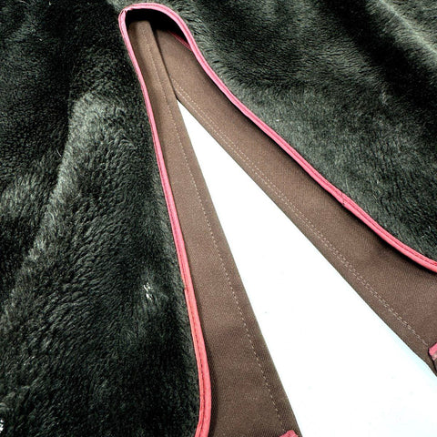 Vintage 70s Botany 500 Faux Fur Collar Lining Brown Overcoat Jacket Sz 46 Long