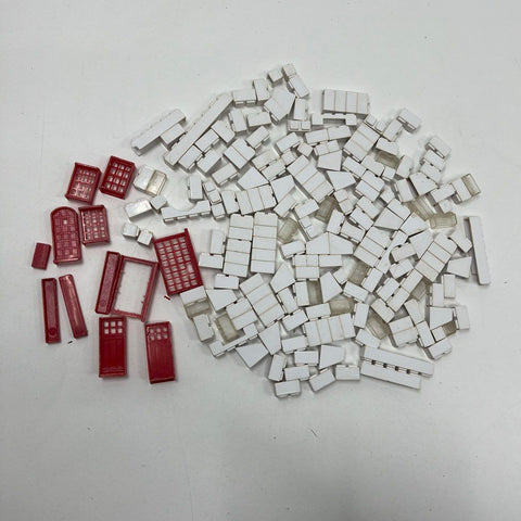 Vintage 50s Elgo American Plastic Bricks Building Block Toy Set w/ Canister