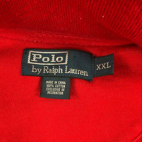 Polo Ralph Lauren Men's Full Zip Mock Neck Jacket Red Embroidered Pony XXL