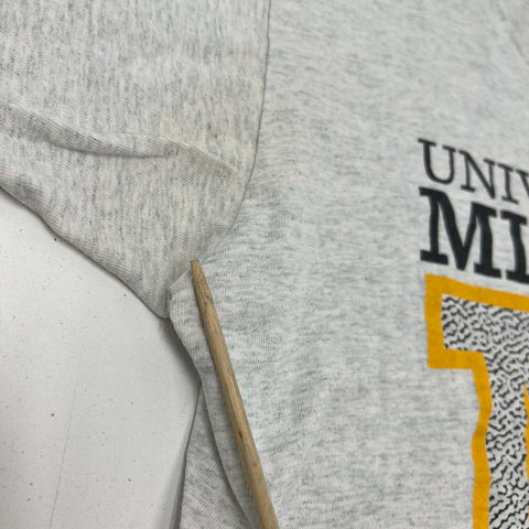 Vintage 90s University of Missouri Tigers T-Shirt Men's Gray XL Made in USA