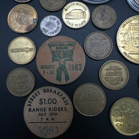 Challenge Coin Token Lot Military Pikes Peak Arcade Exonumia 55+ Piece Vintage
