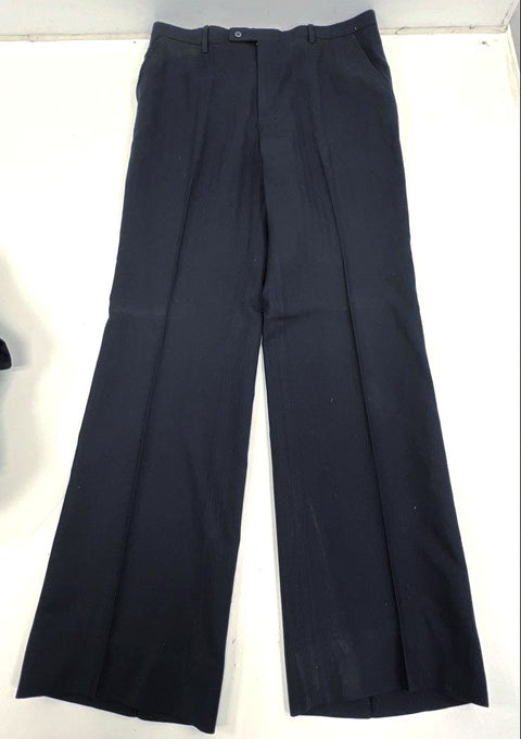 Vintage Adolfo 3 Piece Suit Men's Navy Blue Blazer Vest Pants