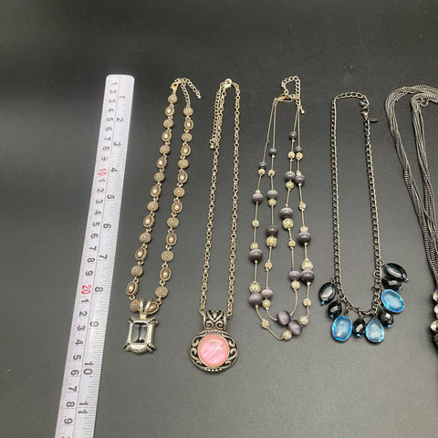 Vintage & Modern Fashion Jewelry Lot 6 Statement Tassel Pendant Necklaces